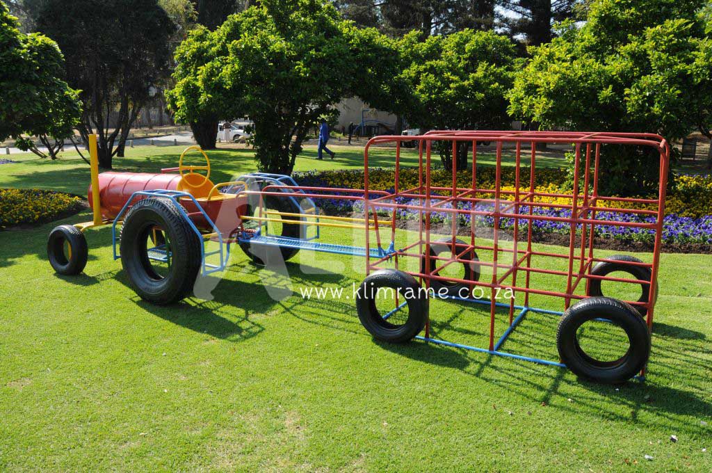 Tractor + Trailor + Foot Bridge Attachment For Trailor  